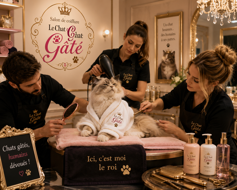 Le Salon de coiffure des chats gâtés