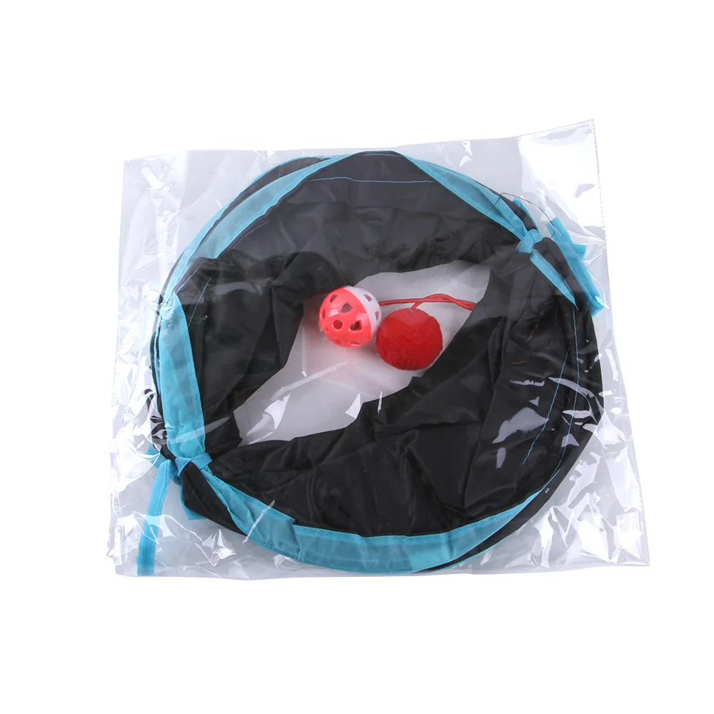 Tunnel de jeu pliable pour chat, cache-cache et cavalcades