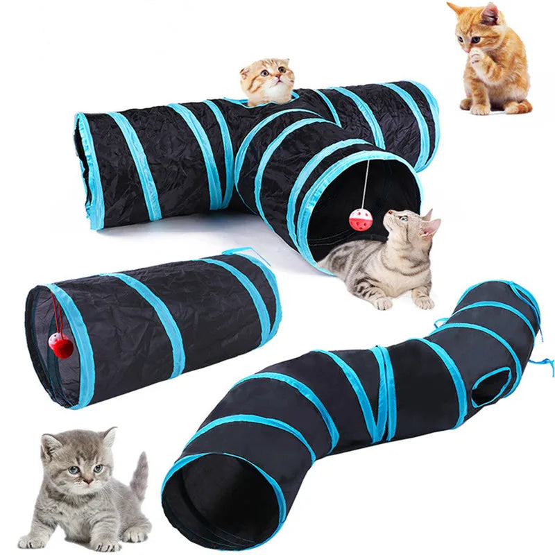 Tunnel de jeu pliable pour chat, cache-cache et cavalcades