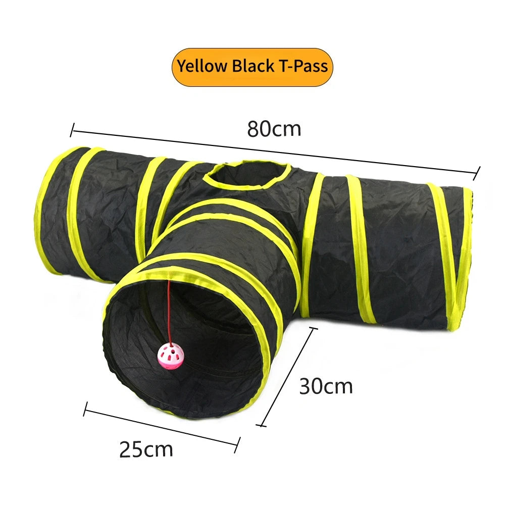 Tunnel de jeu pliable pour chat, cache-cache et cavalcades
