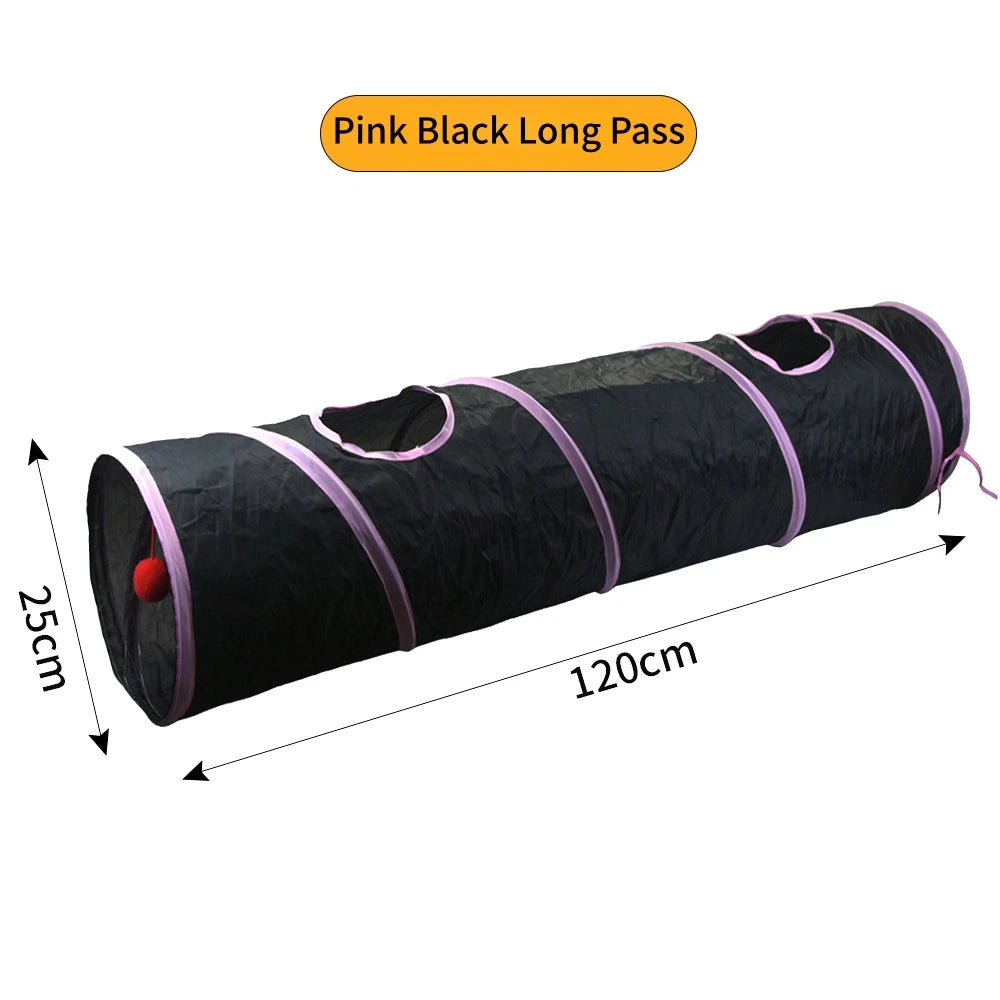 Tunnel de jeu pliable pour chat, cache-cache et cavalcades