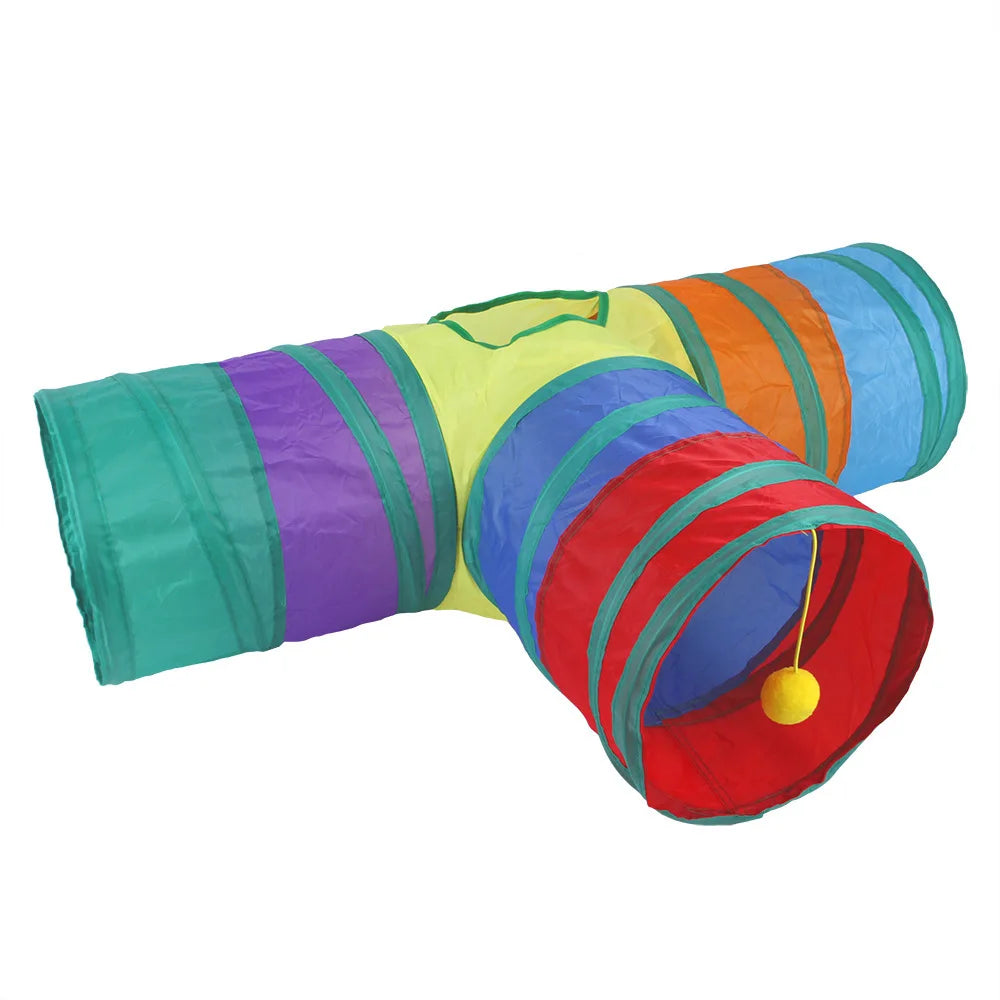 Tunnel de jeu pliable pour chat, cache-cache et cavalcades