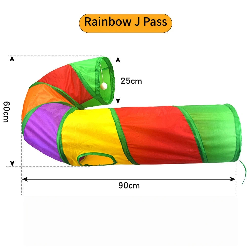 Tunnel de jeu pliable pour chat, cache-cache et cavalcades