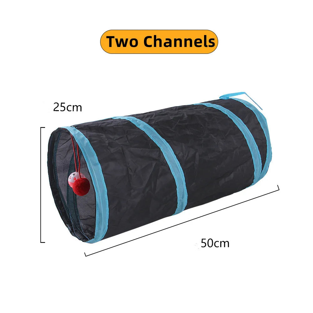 Tunnel de jeu pliable pour chat, cache-cache et cavalcades