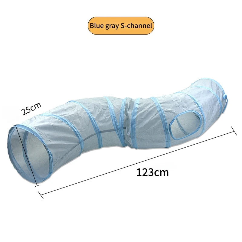 Tunnel de jeu pliable pour chat, cache-cache et cavalcades