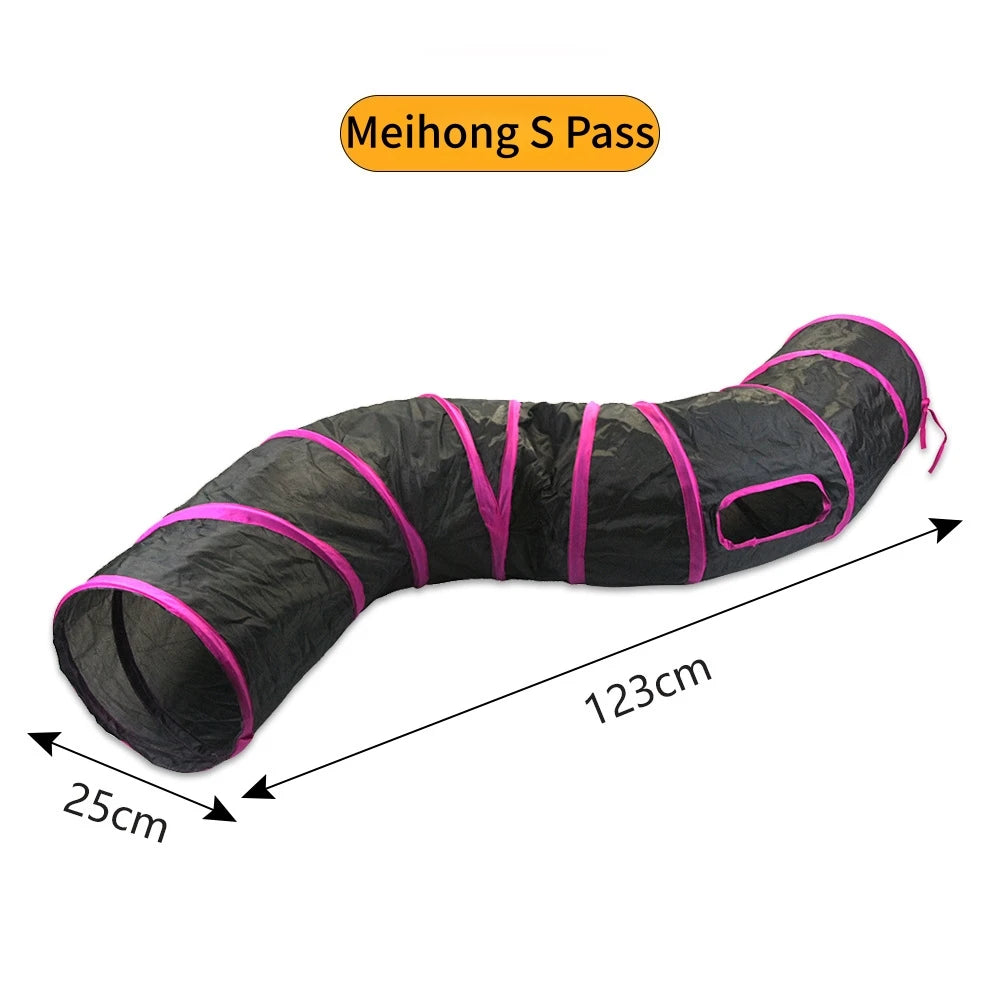 Tunnel de jeu pliable pour chat, cache-cache et cavalcades