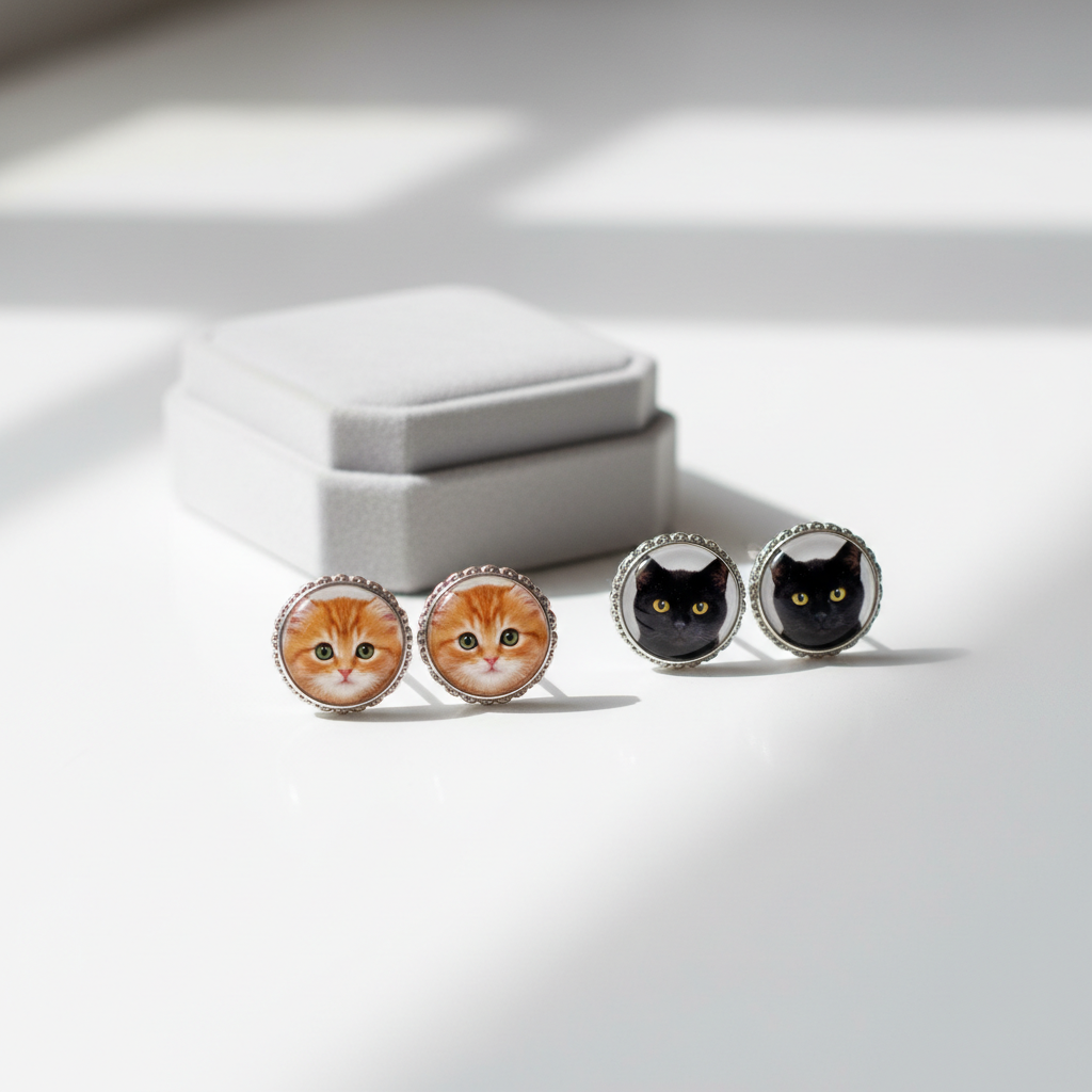 Boucles d'Oreilles Photo Personnalisées – Portez votre animal (ou toute la famille) sur les oreilles